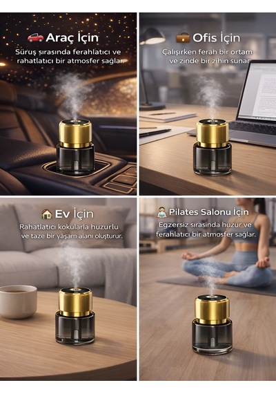 130ml 200mah Yıldız Tavan Efektli Nemlendirici Araç Ev Ofis Dağ Esanslı Kokulu Led