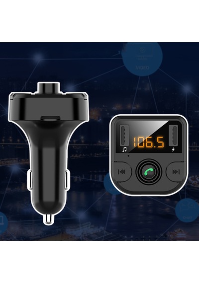 12v-24v Araçlarla Uyumlu, Çok Fonksiyonlu Bluetooth Car Fm Vericisi
