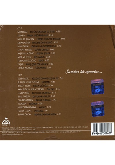 Bülent Ortaçgil - Şarkılar Bir Oyundur Cd