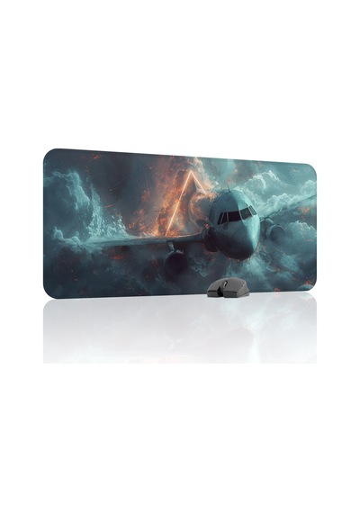 Airplane Uçak Kaymaz Dikişli Kauçuk Oyuncu Mousepad V1 - 90x40 Xxl Gaming Mouse Pad Fare Altlığı