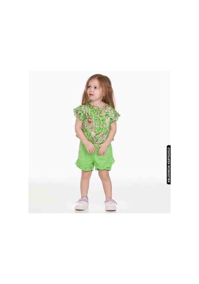 Xo Kids Kız Fırfırlı Şort 9 Ay - 2 Yaş 54716 Ksrt02012 Yeşil