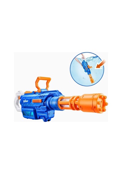 X-shot Büyük Gatling Motorlu Su Tabancası, 1650 Ml Kapasite Nerf, Oyuncak Tabanca Mavi