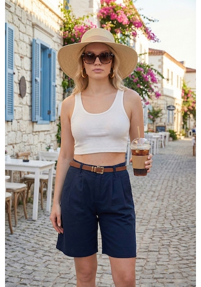 Lela Bayan Şort 668yp5439 Lacivert Lacivert