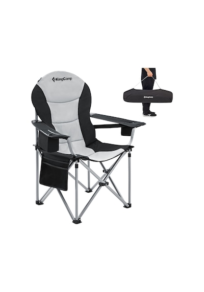 Kingcamp Cedar Deluxe Ultra Bel Destekli Kamp Sandalyesi Grey Gri
