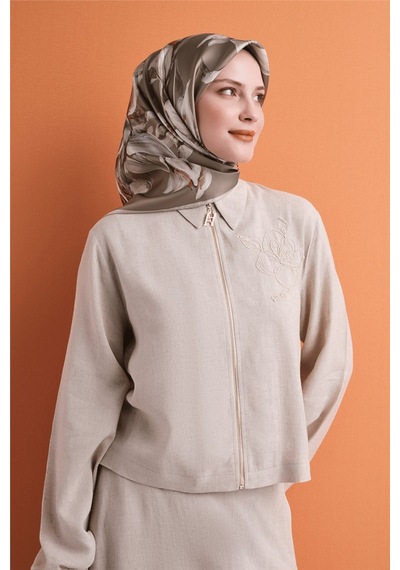 Armine İpek Eşarp 2027 Kış - 9620-55 Latte Sura