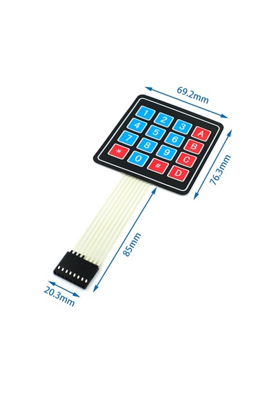 4 x 4 Matrix Membran Keypad 16 Buton Tuş Takımı Keyboard Klavye Alarm Şifre Kilit Röle Kontrol