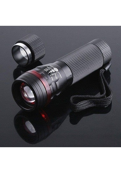 Watton Wt-060 Süper Zoomlu Pilli Ledli Watton Marka El Feneri Siyah
