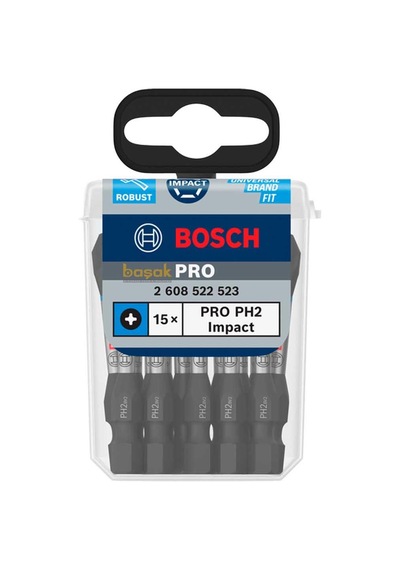 Bosch Pro Impact Ph2 55 Mm Yıldız Vidalama Ucu 15'li 2608522523