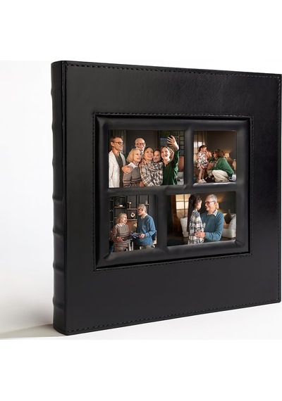 10x15cm 500'lük Siyah Deri Fotoğraf Albümü Büyük Boy