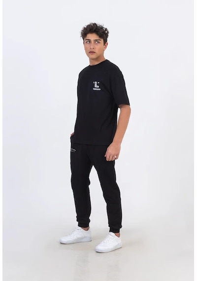 Zekids Erkek Çocuk Pamuklu Oversize Tshirt-11793-siyah Siyah