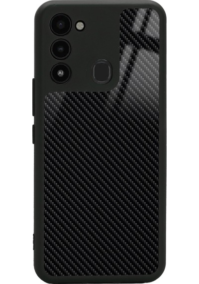 Tecno Spark 8c Carbon Tasarımlı Glossy Telefon Kılıfı Çok Renkli