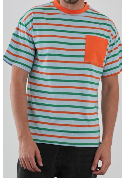 Alexander Gardi Alexandergardı Cep Detaylı Çizgili T-shirt Bordo
