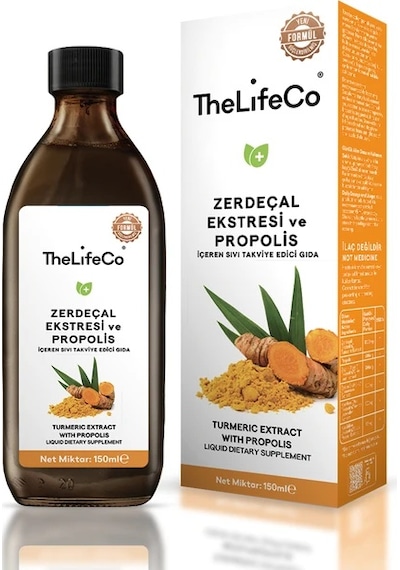 TheLifeCo Zerdeçal Kurkumin Sıvı Ekstraktı & Propolis 150 ML TheLifeCo Zerdeçal Kurkumin Sıvı Ekstraktı & Propolis 150 ML