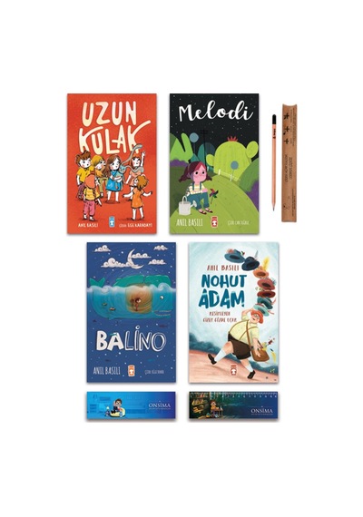 Timaş Çocuk Uzun Kulak - Nohut Adam - Melodi - Balino Set 4 Kitap