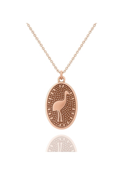 Göbeklitepe Koleksiyonu Turna Kuşu 925 Ayar Gümüş Kolye Rose