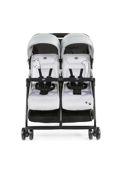 Chicco Ohlala Twin İkiz Bebek Arabası Silver