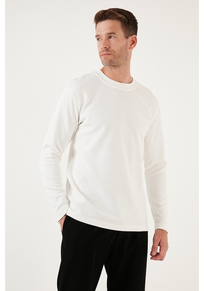 Buratti % 100 Pamuk Bisiklet Yaka Regular Fit Erkek Sweat 5905406 Ekru Buratti % 100 Pamuk Bisiklet Yaka Regular Fit Erkek Sweat 5905406 Ekru