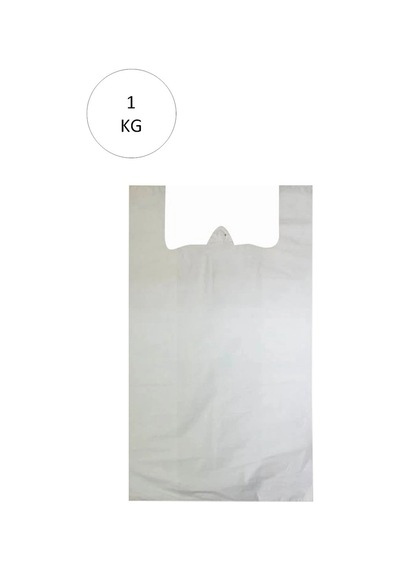 Hubrendy Tedarik Beyaz Atlet Poşet Mini Boy 20x34 Cm Takriben 235 Adet 1 Kg