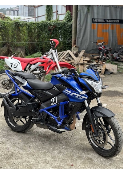 Bajaj Pulsar Ns200 Uyumlu Ön&arka Koruma Demiri Set Mavi