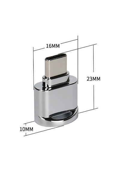 4477 Usb Type C To Micro Sd Otg Kart Çevirici Dönüştücü Adaptör