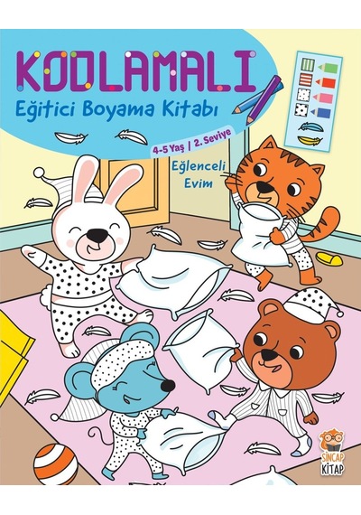 Sincap Kitap Kodlamalı Eğitici Boyama Kitabı - Eğlenceli Evim (513428359)