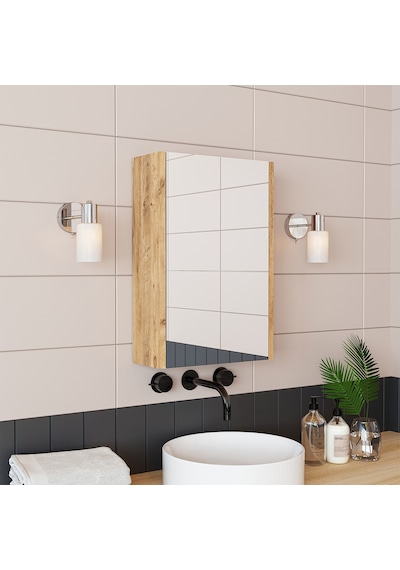Roomart Kulpsuz Tek Kapaklı Atlantik-beyaz 40 Cm Mini Aynalı Atlantik Çam - Beyaz Roomart Kulpsuz Tek Kapaklı Atlantik-beyaz 40 Cm Mini Aynalı Atlantik Çam - Beyaz