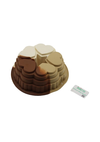 5 Dilim Kalp Tasarımlı Kek Kalıbı - Silikon - 9 Cm Derinlik Çok Renkli