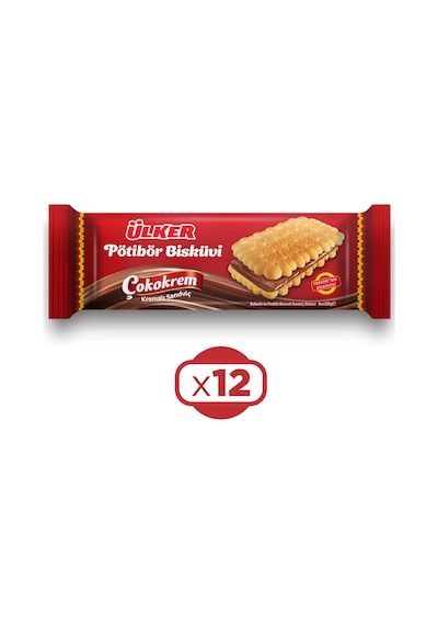Ülker Çokokrem Kremalı Sandviç Pötibör Bisküvi 229 Gr X 12 Adet