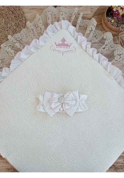 Kışlık Bebek Kundağı Unisex Bebek Dış Kundak Battaniyesi Hastane Çıkışı Kundak Battaniye Somon