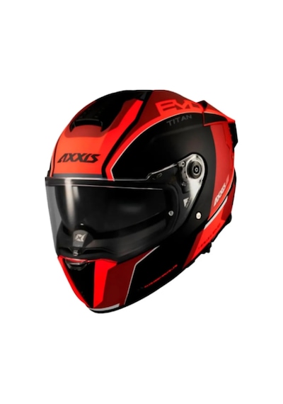 Axxis Hawk Evo Sv Titan B5 Motorcu Kaskı Kırmızı Siyah