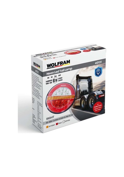 Led Yuvarlak 4 Fonksiyonlu Stop-sinyal-park-geri Vites 10-30v E9 Belgeli Sağ