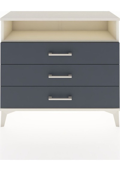 Arges Şifonyer Tek Raflı 3 Çekmeceli 88x30x80 Aytaşı-antrasit Aytaşı