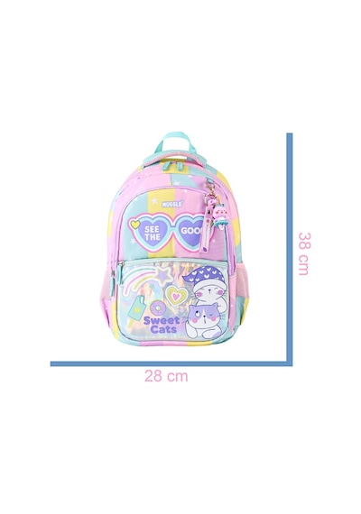 Muggle 3 Bölmeli Good Be Kind Okul Sırt Çantası Pembe-yeşil Mu-5735 Pembe - Yeşil
