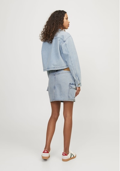 Jack & Jones Kadın Cep Detayli Denim Gömlek - Kayla 12253992 Light Blue Denim Mavi