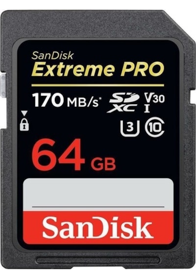 Sandisk 64 Gb Sdxc Extreme Pro 170 Mb/S Hafıza Kartı