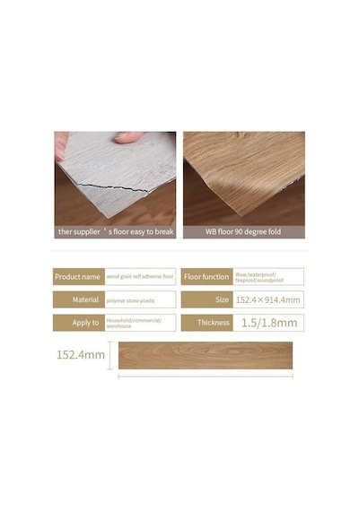 Nwyp02 Açık Gri Budaklı Yapışkanlı Ahşap Pvc Yer Döşeme Parkesi (534817853)