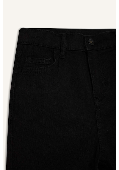 Defacto Okul Slim Fit Dar Kesim Düz Paça Jean Pantolon Erkek Çocuk C3683A824AU Siyah