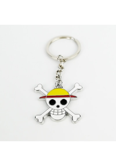 One Piece Hasır Şapka Korsanları Logo Anahtarlık Çok Renkli