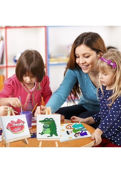 Erbo Boyama İçin Tuval 5'li Set, Tuval 20 X 20 Cm, Tuval %100 Pamuk, Boyama Tuvali, Tuval Çerçevesi, Akrilik, Sulu Bo Genel