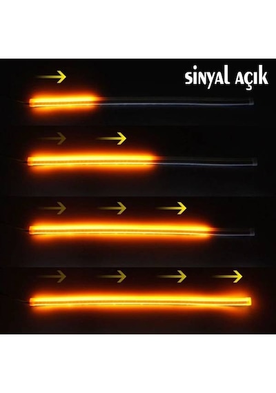 Açılış Animasyonlu Audi Tip Kayar Sinyalli Gündüz Ledi 30cm