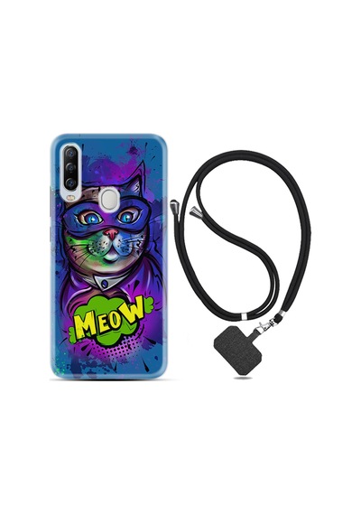 General Mobile GM20 Pro Kılıf Boyun Askılı Super Meow 1715