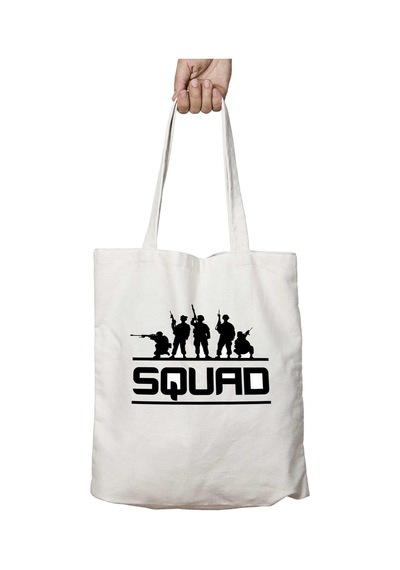 Art Hediye Squad Csgo İki Tarafı Kalıcı Baskılı Yıkanabilir Okul Plaj Omuz Bez Çantası Çok Renkli