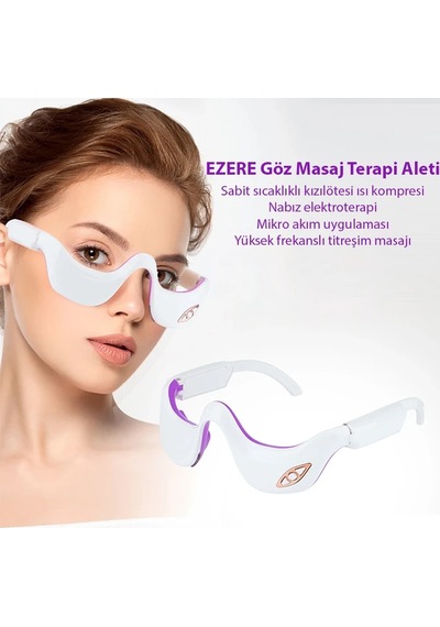 Göz Masaj Aleti 3 Fonksiyonlu, Isıtmalı, Titreşimli Ve Ems Mikro Akımlı Usb Type-c Şarjlı 50 G - Mh-hs8098-9861