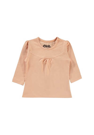 Civil Baby Kız Bebek Penye Sweatshirt 6-18 Ay Somon 9158701927ss-23 Somon