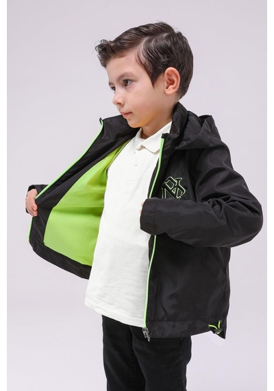 Benitto Kids Erkek Çocuk Mevsimlik Yağmurluk Ceket 51296-siyah Siyah