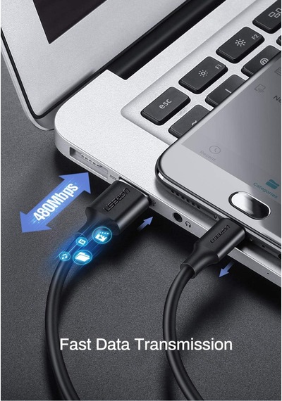 Micro Usb Data Ve Şarj Kablosu, Siyah, 1.5 Metre