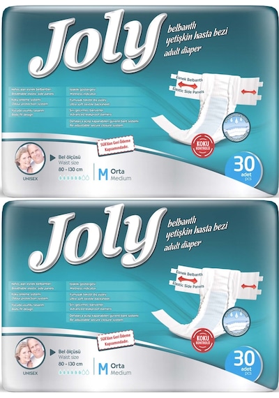 Joly Yetişkin Bezi Bel Bantlı M - Orta - Medium 60 Adet