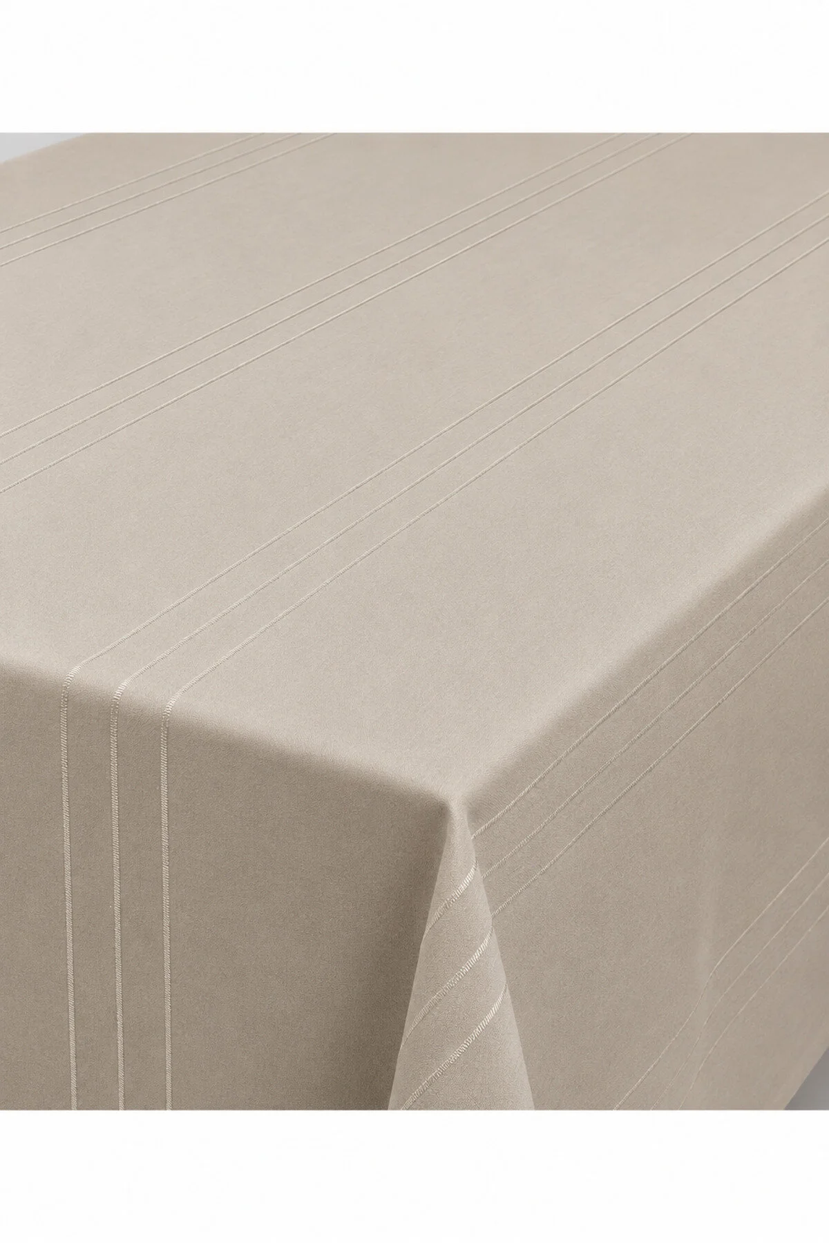 Leke Tutmayan, Kolay Temizlenen Colber Dertsiz Masa Örtüsü 160cm X 220cm Taş Rengi Gri