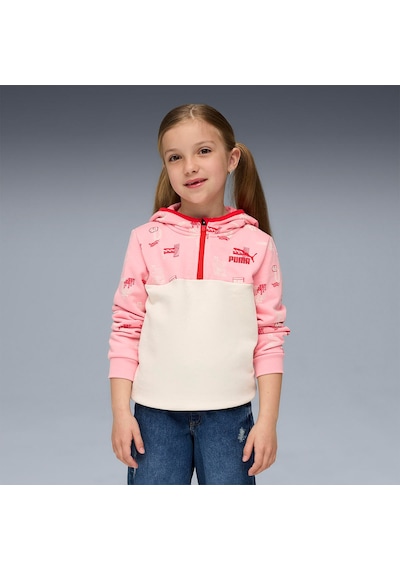 Puma Little Runners Half-zip Çocuk Bisiklet Yaka Sweatshirt Çok Renkli