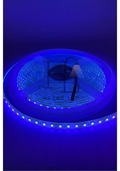 12 Volt Uv Ultraviyole Şerit Led 2835 Smd Metrede 120 Led Black Light 5 Metre
